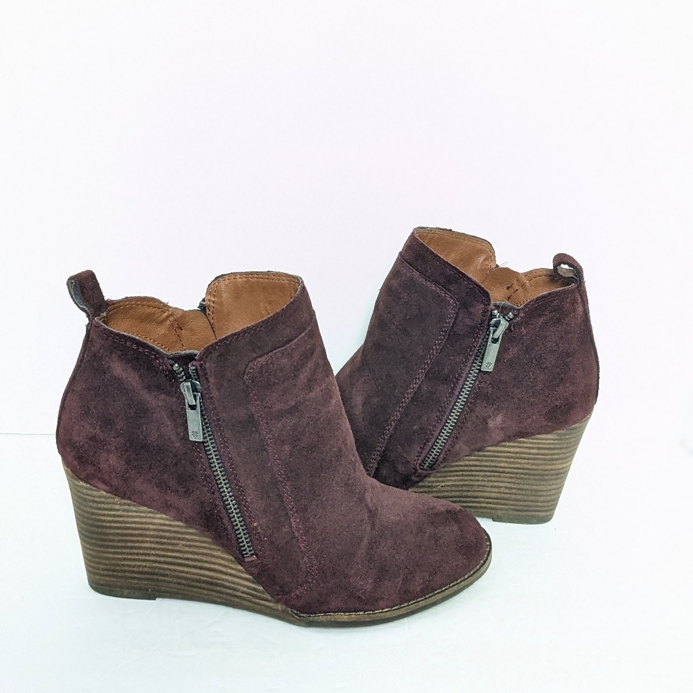Lucky brand suede wedges